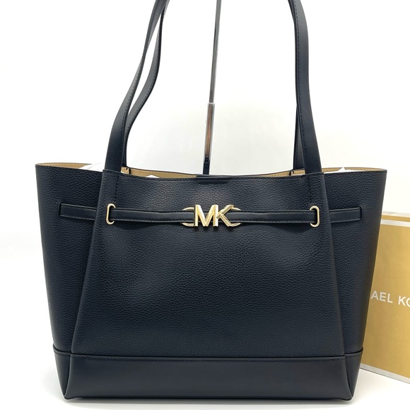 Michael Kors Reed Large Belted Tote Bag Black - Picture 2 of 10